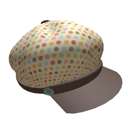 ˗ˏˋtwee polka dot button heisei retro igari capˎˊ˗