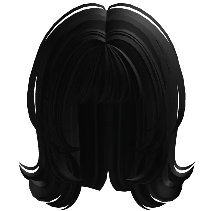 Short Wolfcut Bob Hair in Black