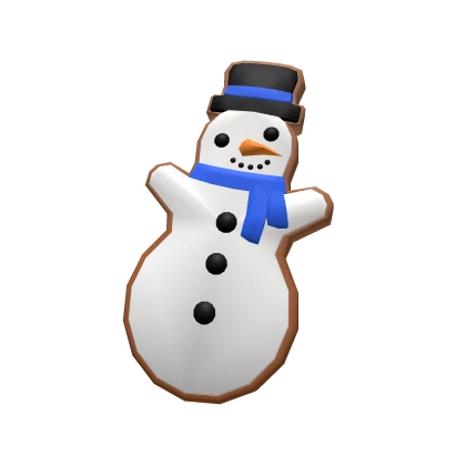 Christmas Gingerbread Snowman Cookie (Blue)