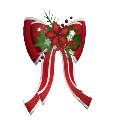 Poinsettia Holiday Waist Bow