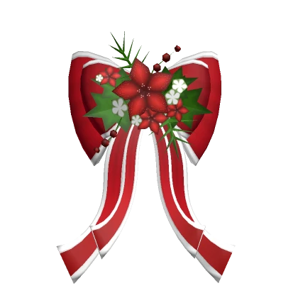 Poinsettia Holiday Hair Bow