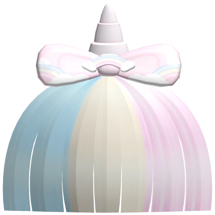 cutesy pastel unicorn horn rainbow confetti bangs