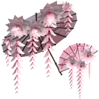 Cherry Blossom Umbrella and Fan