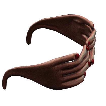 caramel hands wraparound frame glasses