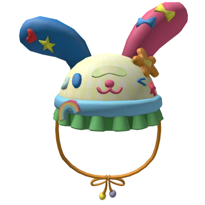 ♡ kawaii rainbow bunny bucket hat