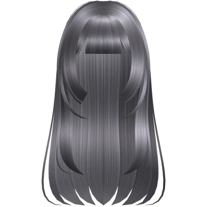 🖤 long gothic doll hime layered hair dark silver