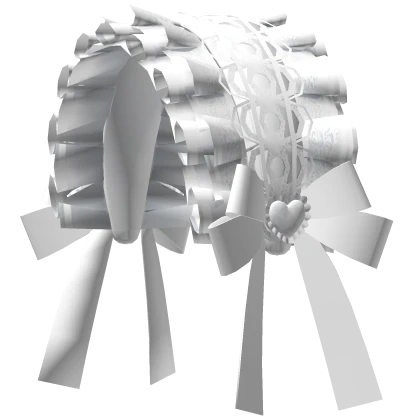 White Dollette Lace Coquette Headband