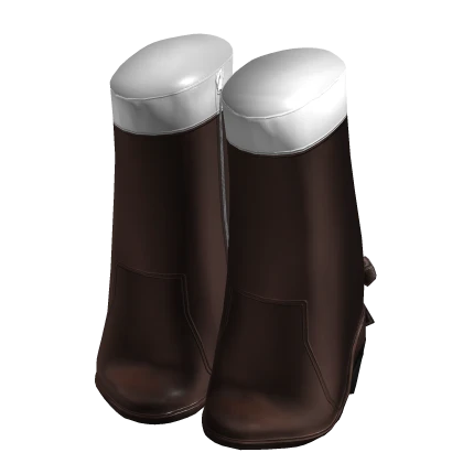 Sleek and Stylish Girl Boots w/ Bows in Brown