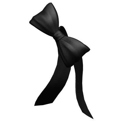 Side Hair Bow Black Oversized Basic Head Ribbon