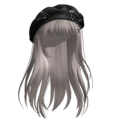 Ash Straight Hair w/ Beret
