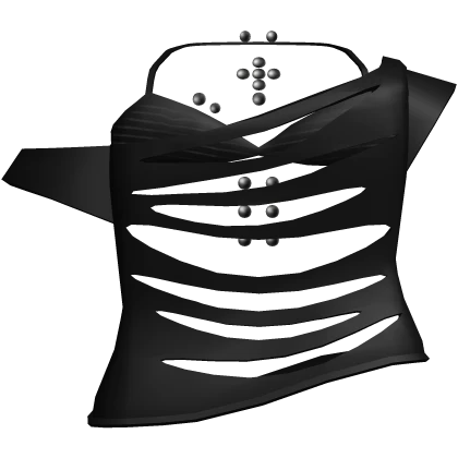 emo pierced ripped cut shirt with stripes top