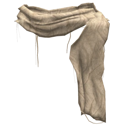 Distressed Beige Sand Dune Cowl Scarf 