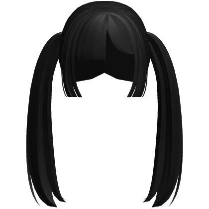 ꒰♡꒱  kawaii black dreamy anime pigtails