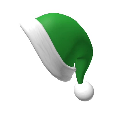 Stylized Green Santa Cap