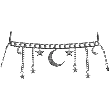 black star & moon body chain belt