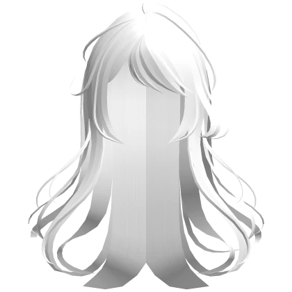 messy anime ghost hair fluffy white