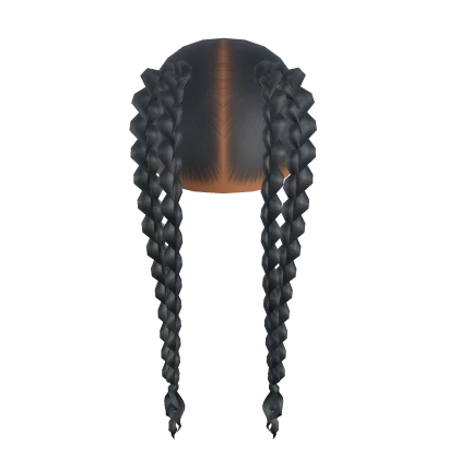 Double Braided Pigtails [Black]