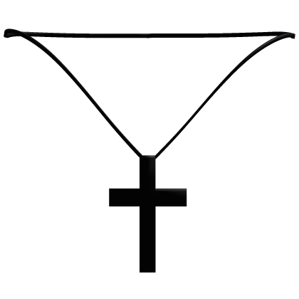 emo pastel goth black cross necklace 1.0