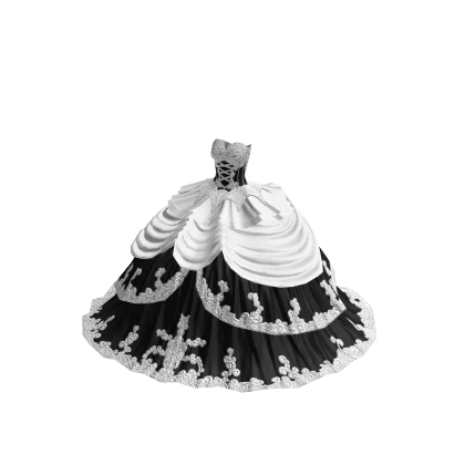 ♾️ Black & white nightshade dress