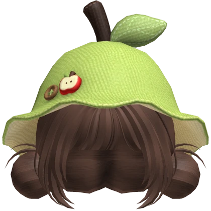 kawaii green apple beanie hair 🍏
