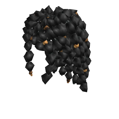 Black Long Bubble Braids / Poodle Puffs