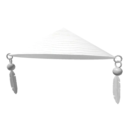 White Straw Samurai Hat
