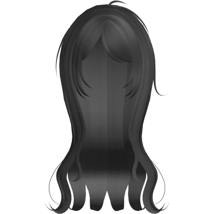 Fairy Wavy Dark Grey Long Hair W Bangs