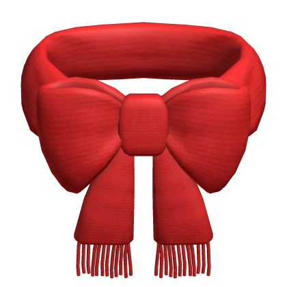 Oversized Bow Red Scarf