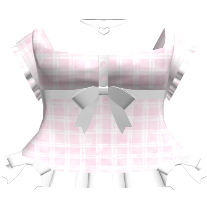 🤍 pretty in plaid frilly dollette dress pink