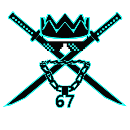 67 Blue King Sunglasses Chain Katana Combo