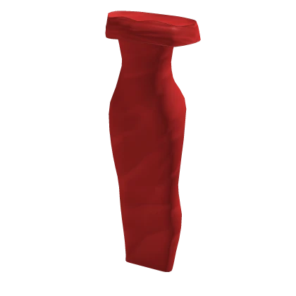 💓 Off Shoulder Maxi Dress Red