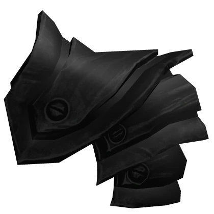 Black Medieval Knight Left Pauldron