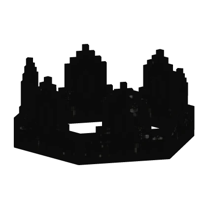 Black Static Animated Glitch 8-Bit Royal Crown