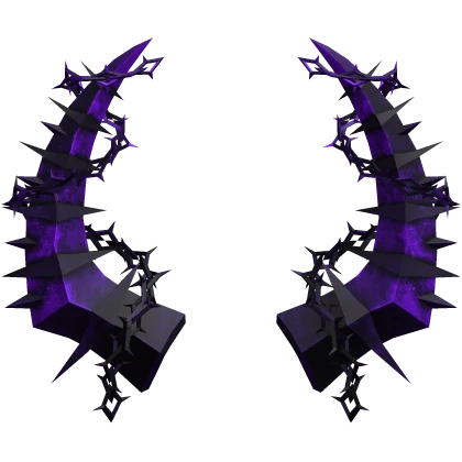 (⌛) PURPLE AMETHYST WICKED PUNK HORNS