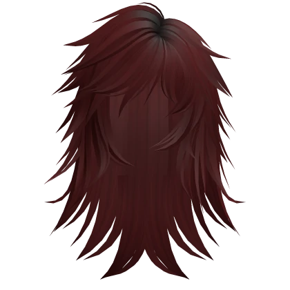 Emo Wispy Straight Hair (Red)