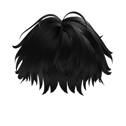 Curly boy mullet anime hair
