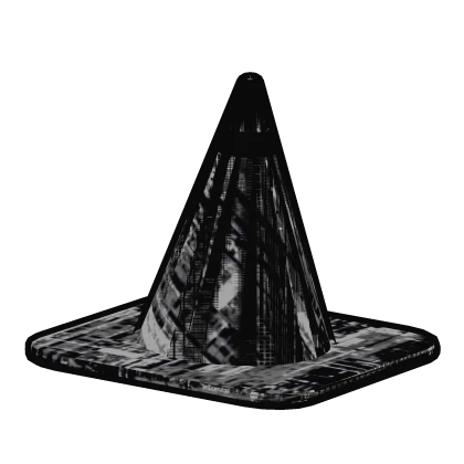 White Animated Glitch Traffic Cone