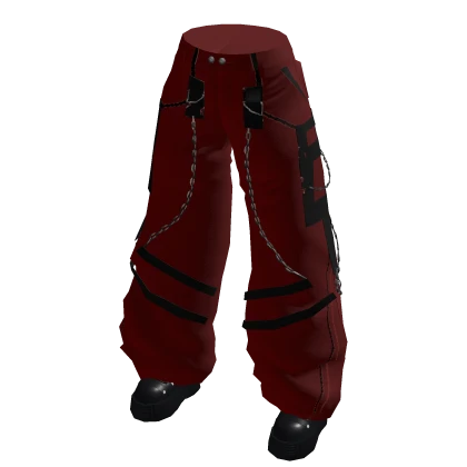 Cyberpunk Goth Baggy Cargo Pants w/ Platform Shoes