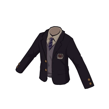 Anime School Uniform Blue and Grey
