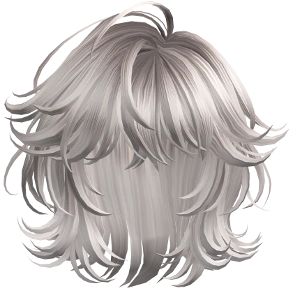 Silver Grunge Layered Hair