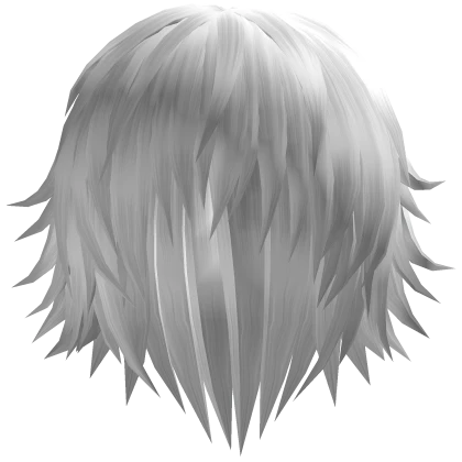 White Vkei Messy Emo Punk Hair