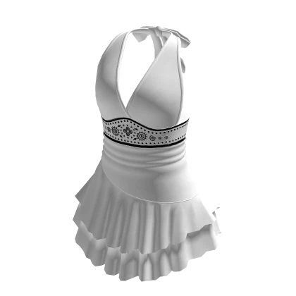 White Summertime Boho Mini Dress