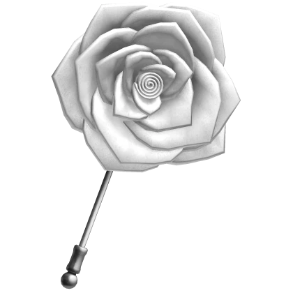 White Rose Silver Lapel Pin 1.0