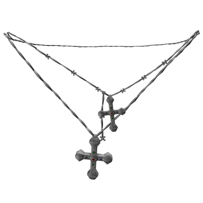 Stacked Silver Cross Chain 1.0