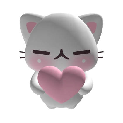 Sweet Pink Heart Kitty