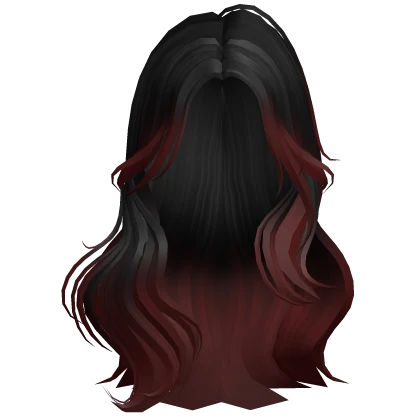 Long Layered Wavy Hair (Black to Red)