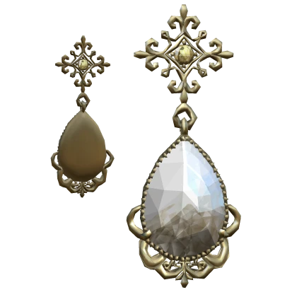 Angel Victorian Y2K Goth Gold Earrings