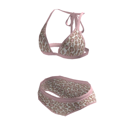 💗 Pink Leopard Print Bikini