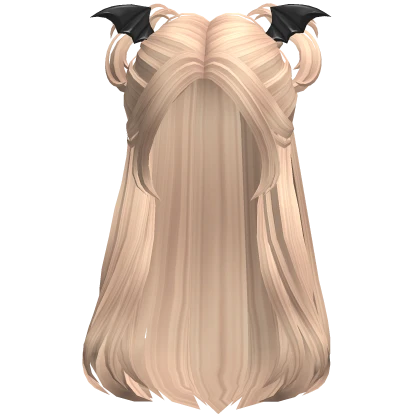 Halloween Half Up Pigtail Hair w/ Bat Wings