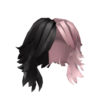 Black/Pink Wolf Hair Cut